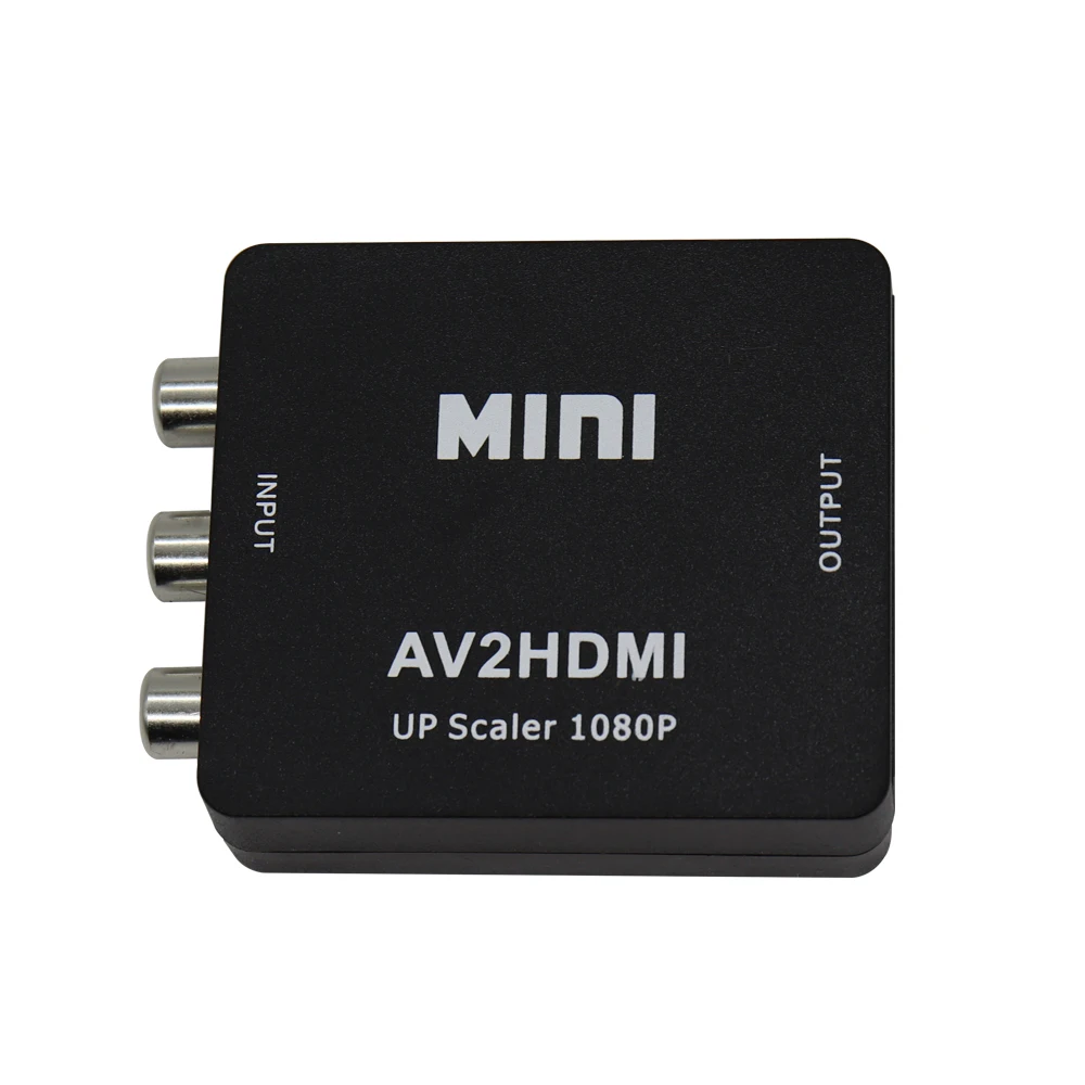 Av2hdmi Rca Av/Cvsb L/R Video Naar Hdmi-Compatibele Converter Box 1080P Ondersteuning Ntsc Pal Av Scaler Adapter Hd