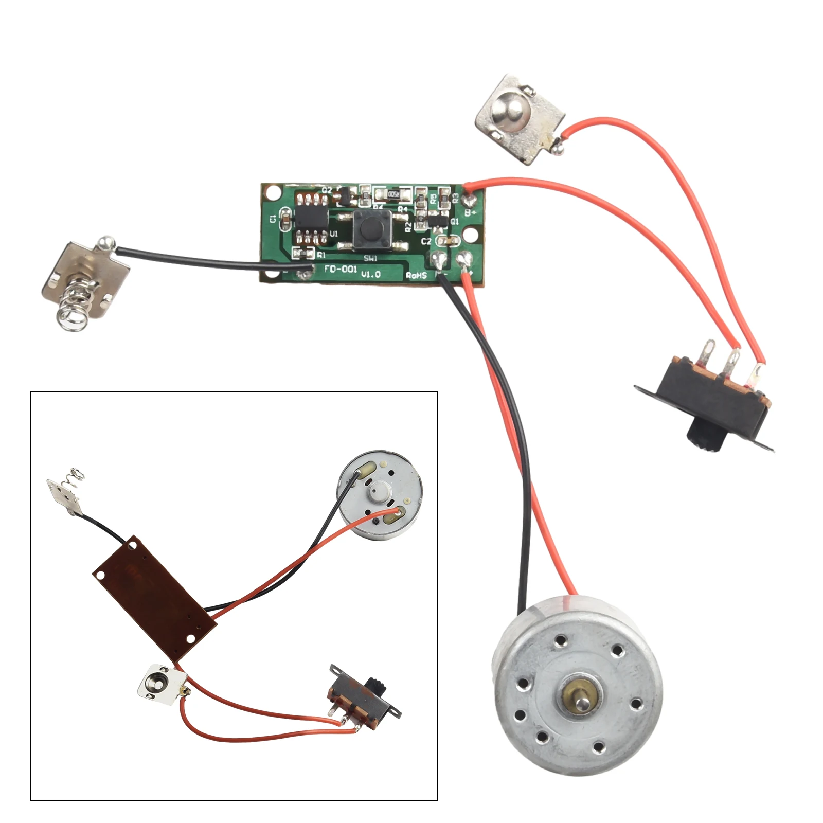 2pcs 300 Motor Switch Speed Regulating Switch Assembly DC 3V-5V Regulation Control For Solar Drive Motor Power Tool Accessories