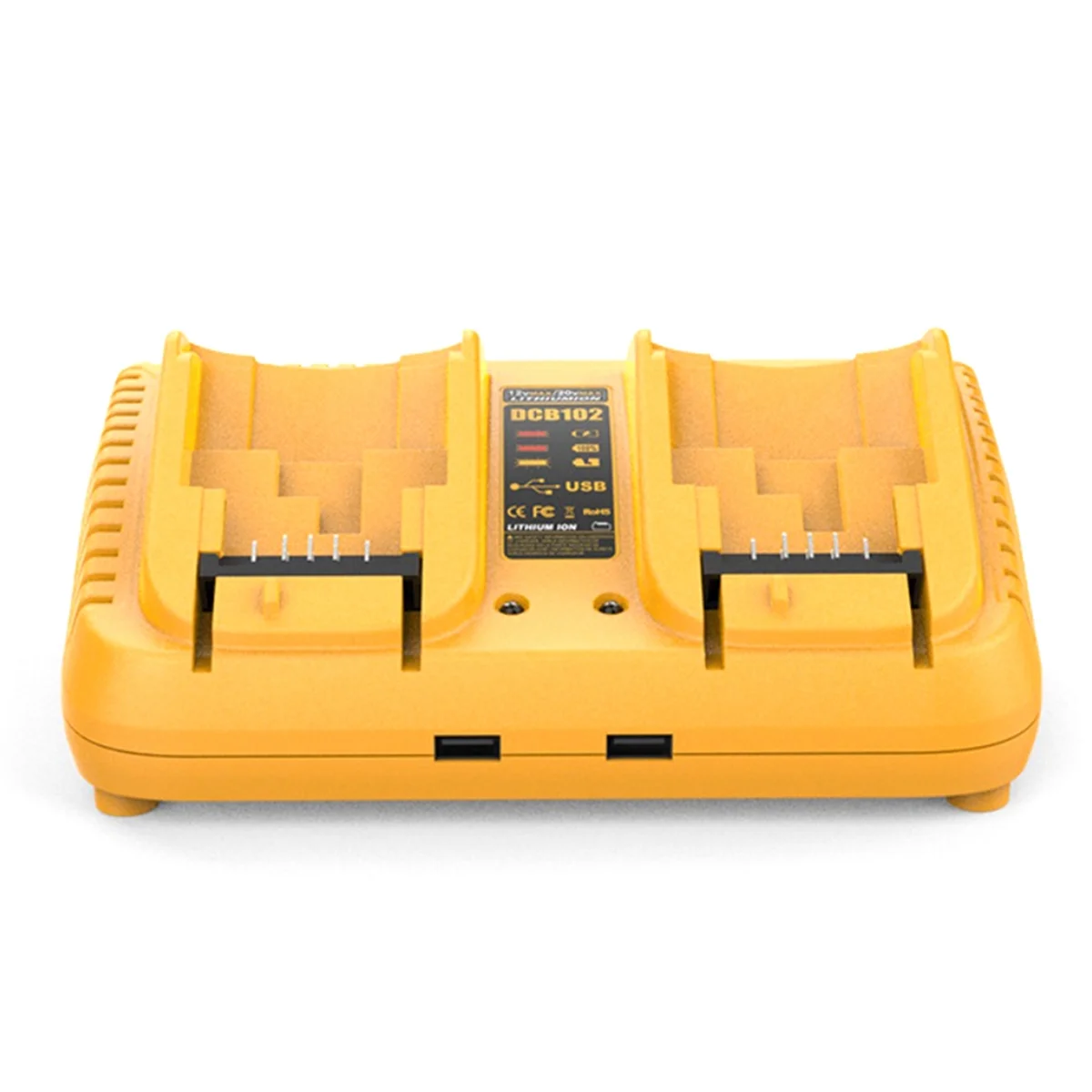 DCB102 Replacement for Dewalt Battery Charger Station Dual USB Port Battery Charger for Dewalt 12V/20V Battery EU Plug