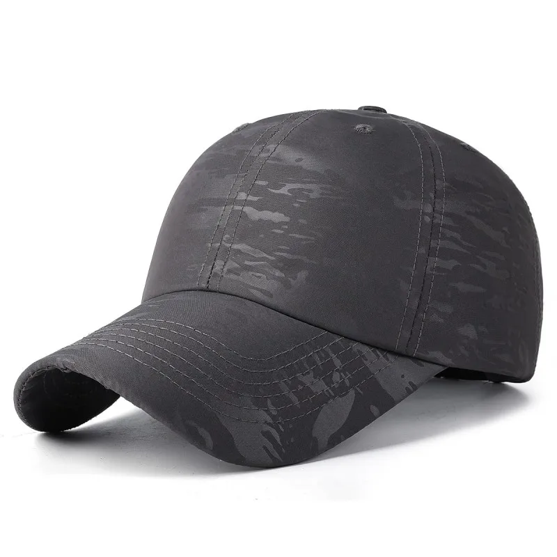 Dark pattern camouflage light plate quick drying outdoor leisure breathable sunshade and sun protection baseball cap