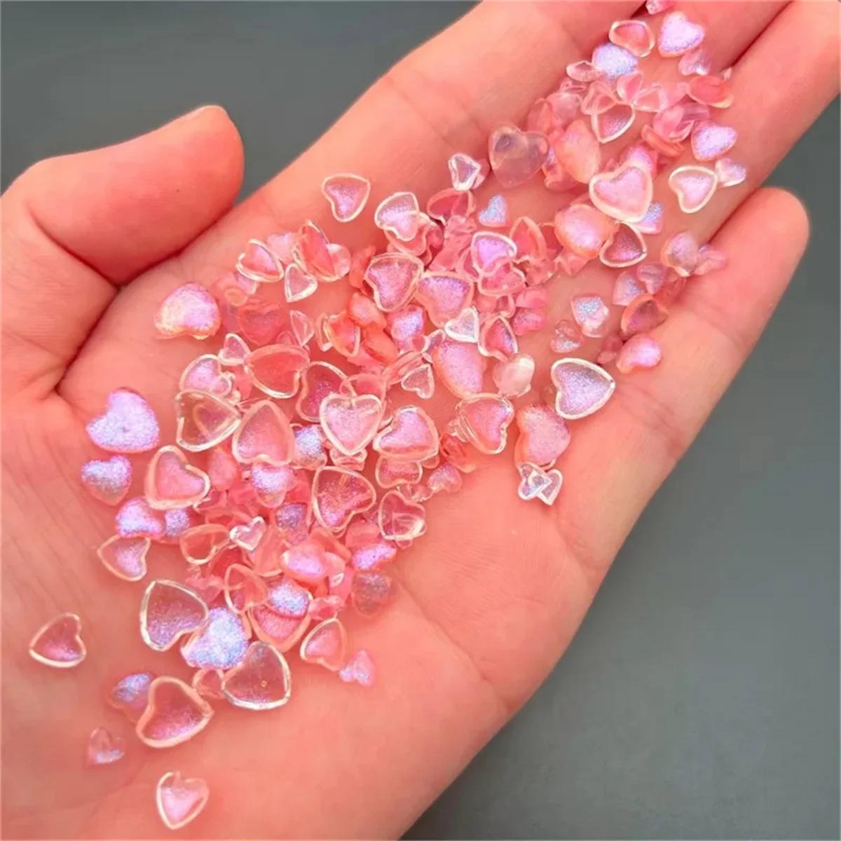 50 pz giapponese Kawaii cuore accessori resina Nail Art Charms Cartoon Love decorazioni per unghie dimensioni miste Manicure strass fai da te