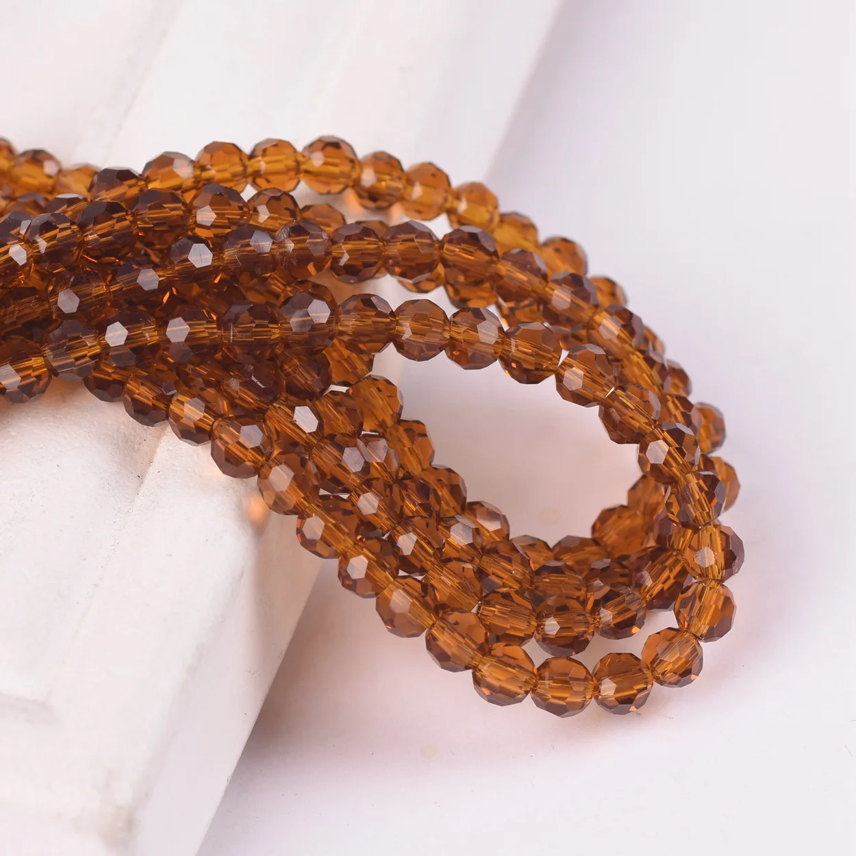 1000 Perles Verre Facettes 4mm 6mm 8mm – Cristal Rond Multicolore – DIY Bijoux Colliers Bracelets – Or