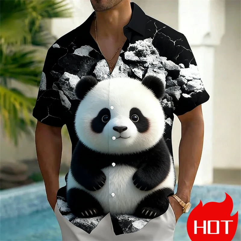 

Cute Cartoon Lizard Parrot Dogs Shirt Casual Short Sleeve Button Down Shirts Lightweight Breathable For Streetwear Daily Shirts