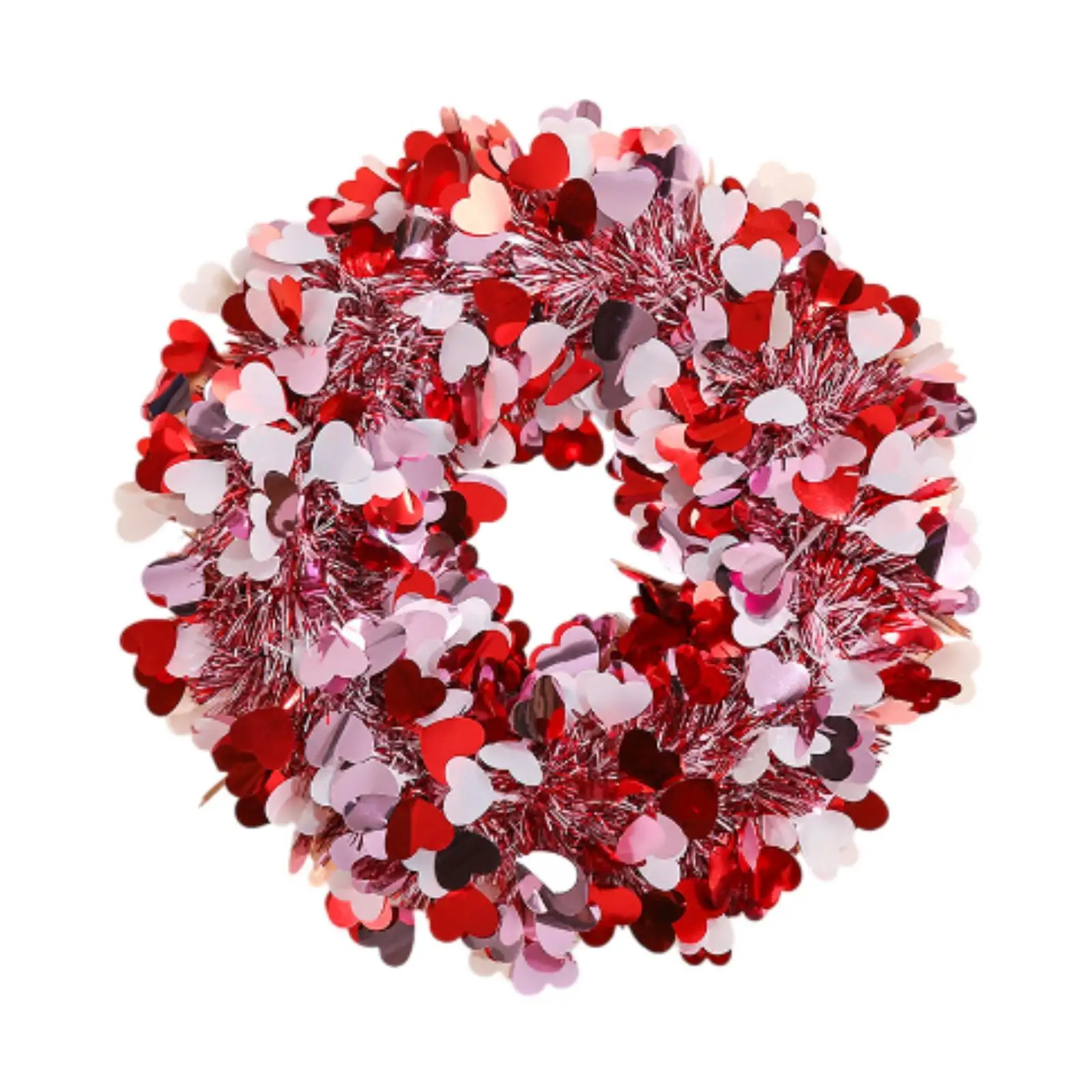 Valentines Day Wreath Festival Decor Romantic Hanging Garland Artificial Wreath for Birthday Living Rooms Anniversary Wedding