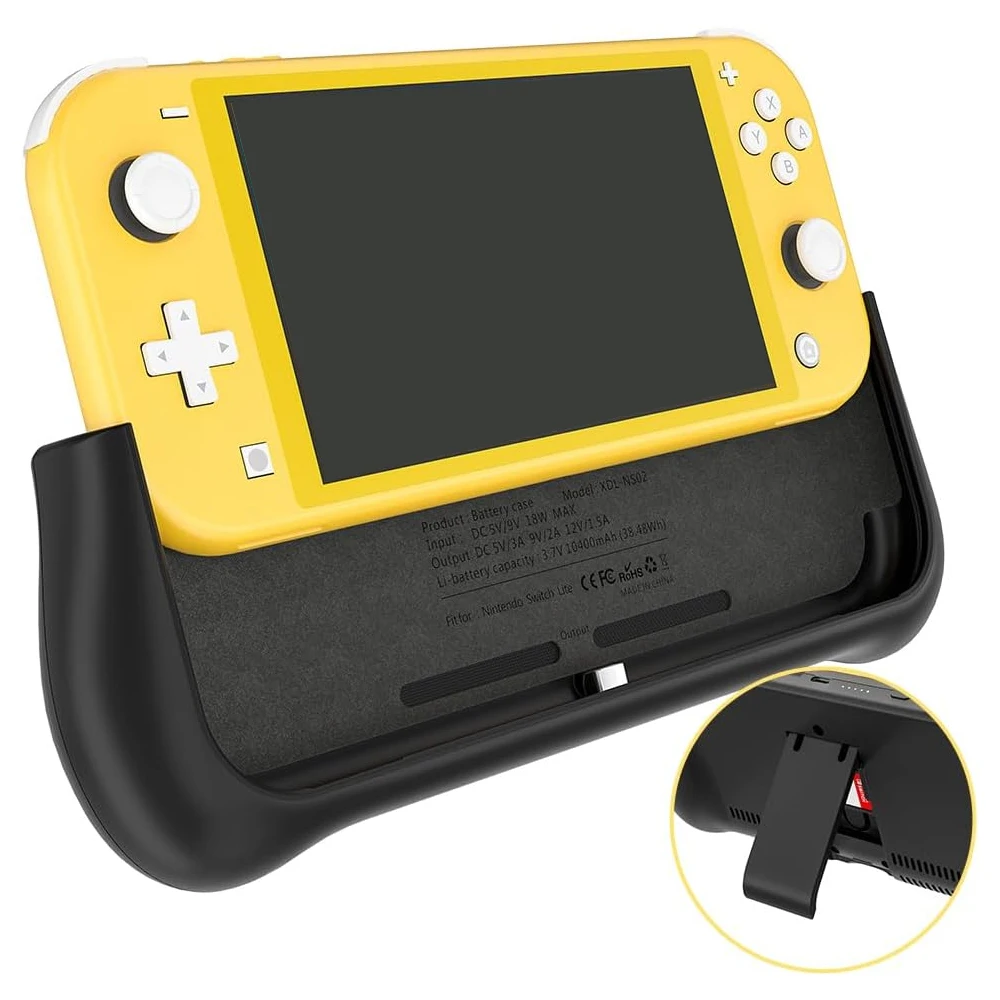 Battery Charger Case for Nintendo Switch Lite 10400mAh Portable Backup Charger Station Fast Charging Support PD & QC 3.0