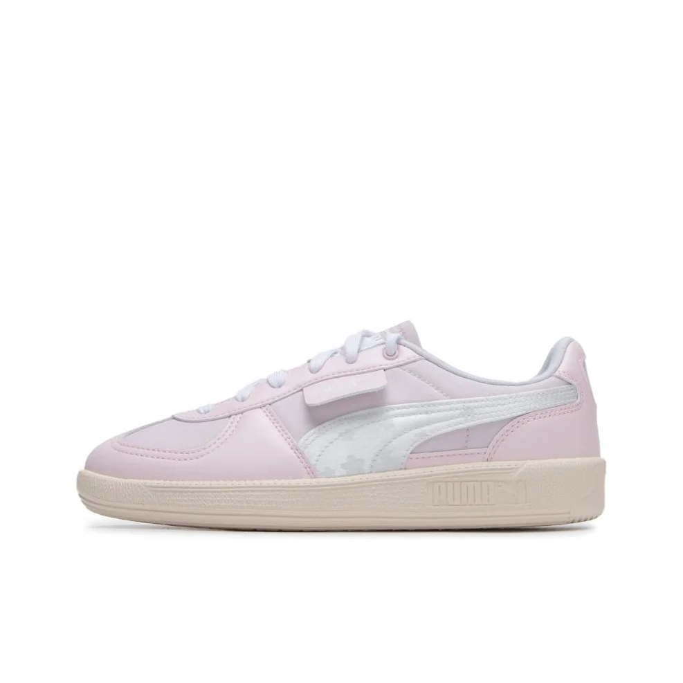 PUMA Palermo Textile, Artificial Leather Cushioning Low top German Army Trainers Women's Pink White 399342-01