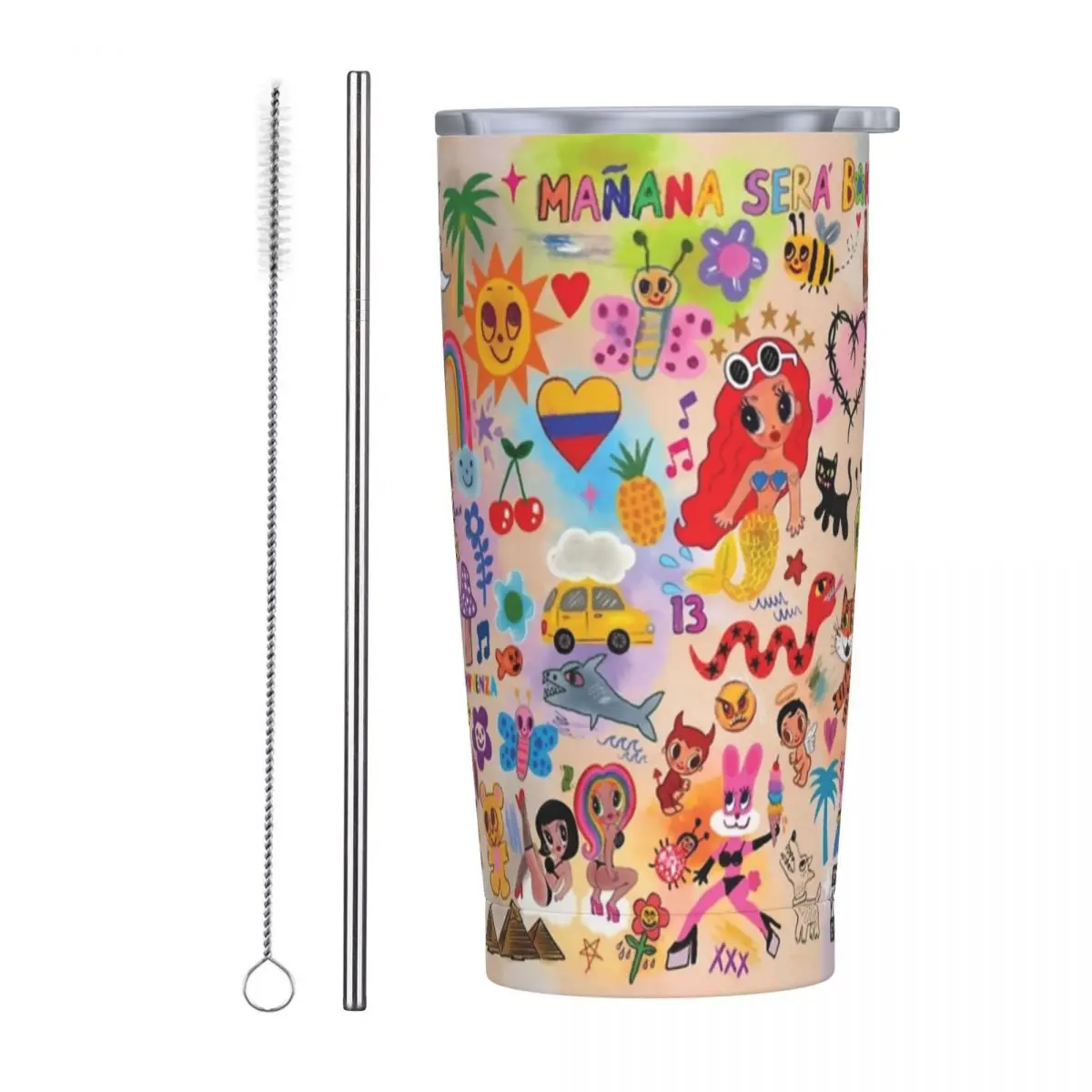 Stainless Steel Tumbler Musician K-Karol G Thermal Mug Colombian Singer Provenza Bichota Cold Drink Car Mugs Travel Water Bottle