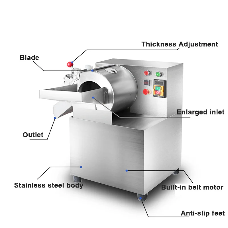 Portable Electric Automatic Fruit Chopper Mango Pineapple Vegetable Chopper Vegetable Sheet Slicer Cutter Machine