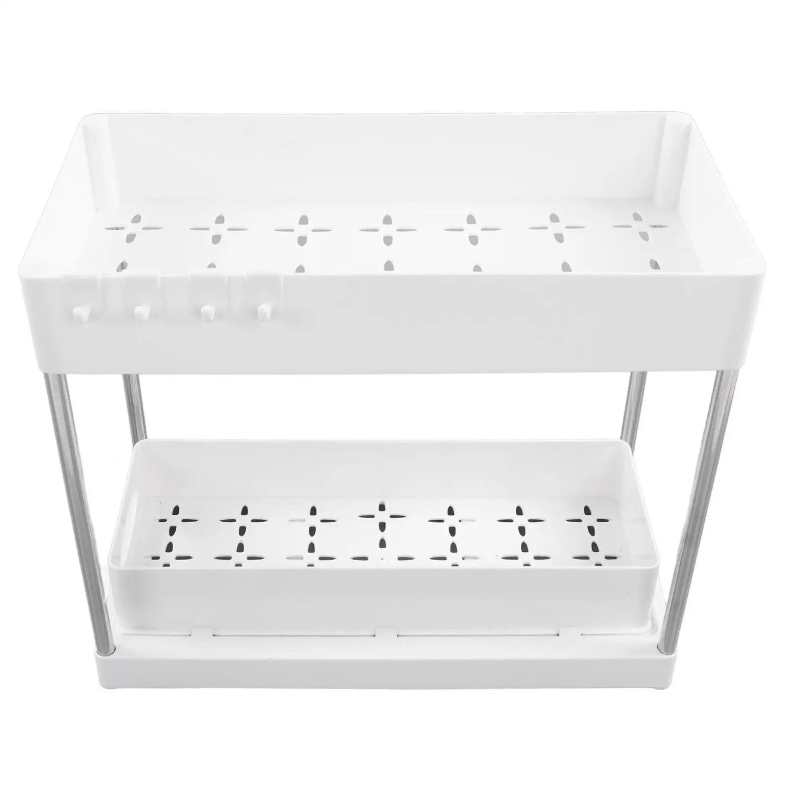 Under Sink Organizer with Sliding Drawers - Durable ABS Pull-Out Cabinet Storage for Easy Cleaning & Space-Saving in for