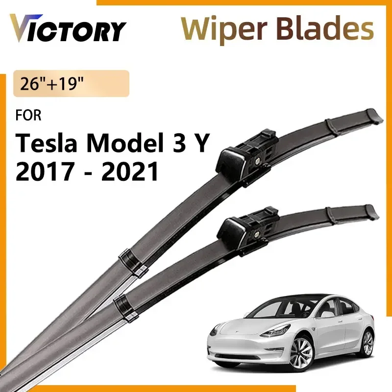 2x Car Front Wiper Blades For Tesla Model 3 Y 2017 2018 2019 2020 2021 Accessories Windshield Windscreen Window Brushes 26