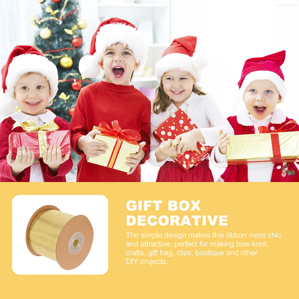 

Golden Drawing Decoration Lace DIY Sewing Ribbon Ribbons Ties Wedding Banquet Present Packaging Festive Decorative Packing DIY