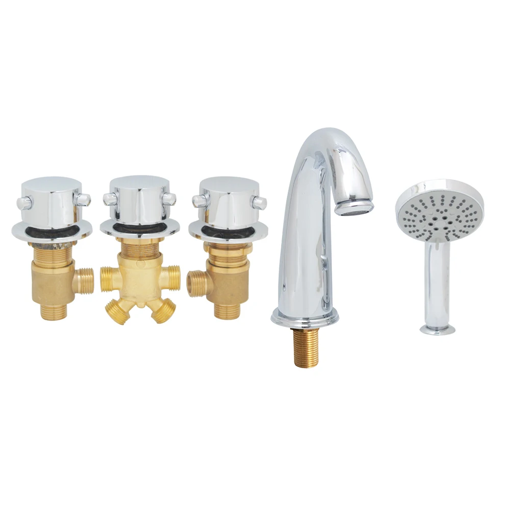 Bathtub Tap Mixer Faucet Crane Brass Switch Control Valve Cold Hot Shower Split 2 Way Water Divide Shower Sauna Room