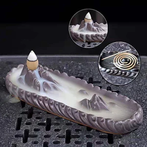 Retrofluxo Tütsü Burner Buhurluk, Şelale Koleksiyonu, Koni Şeklindeki Seramik Kapı Kokuları, Sandal Ağacı, Aromaterapi, Ev Dekorasyon seramikte en çok satan 12 brülör-no. 11