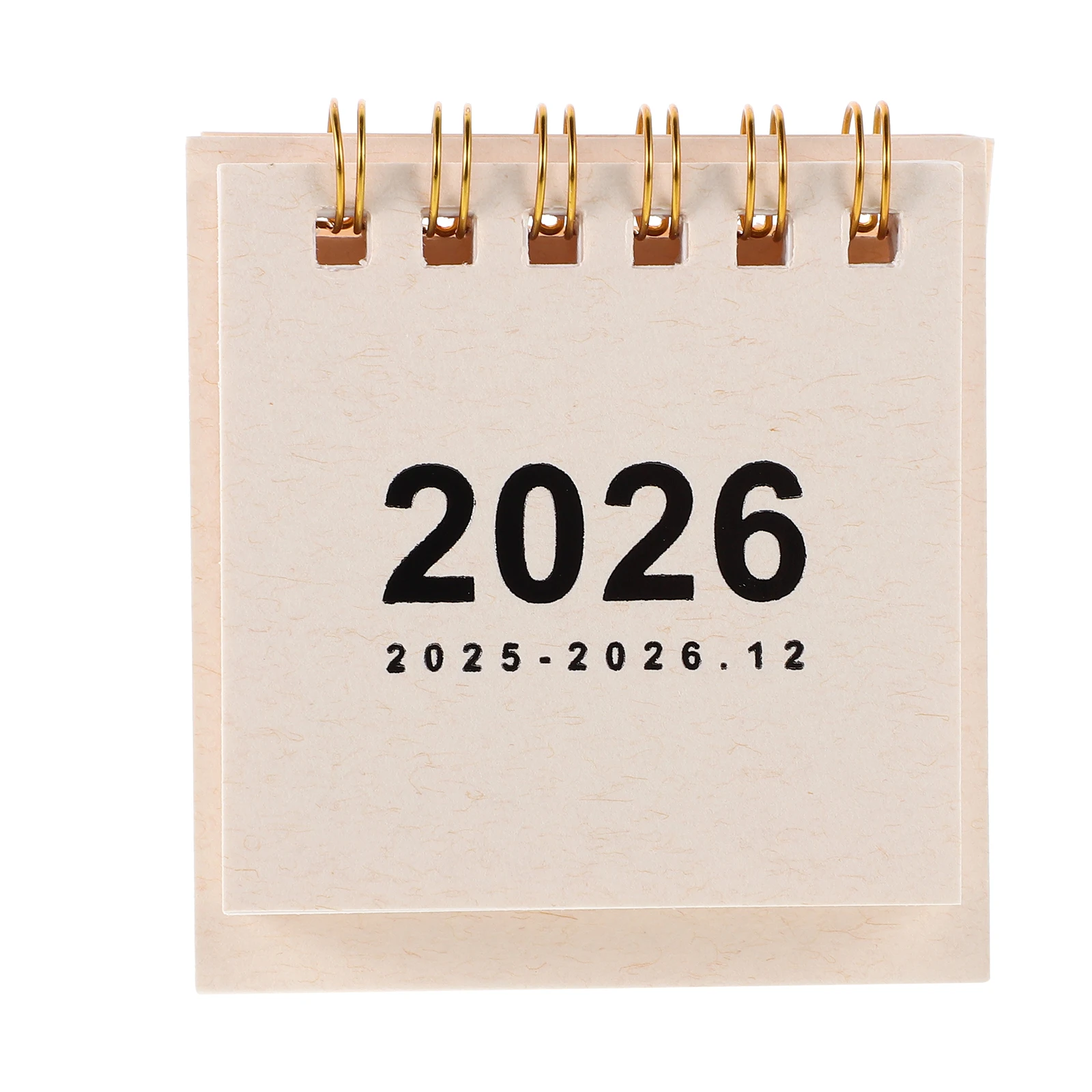 Daily Use Monthly Calendar Mini Desk Calendars Turn The Page Beige Paper Office
