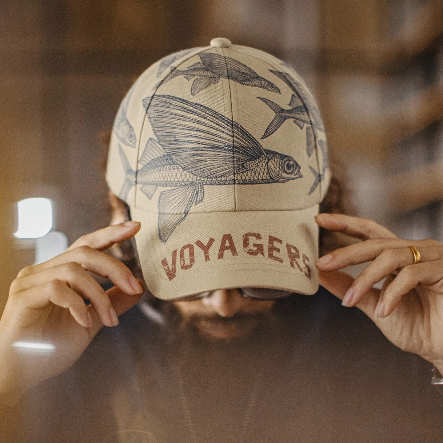 Baseball Cap Structured - Maden Amerikan Baskılı Yapılandırılmış Kavisli Siperlikli