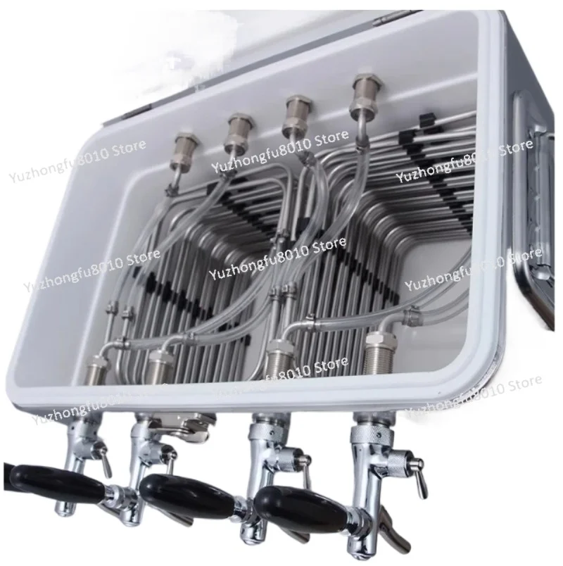 

Craft Beer Cooling Box Homebrew Jockey Box Portable Bar Stainless Steel Housing Coils Material Outdoor Refrigeration