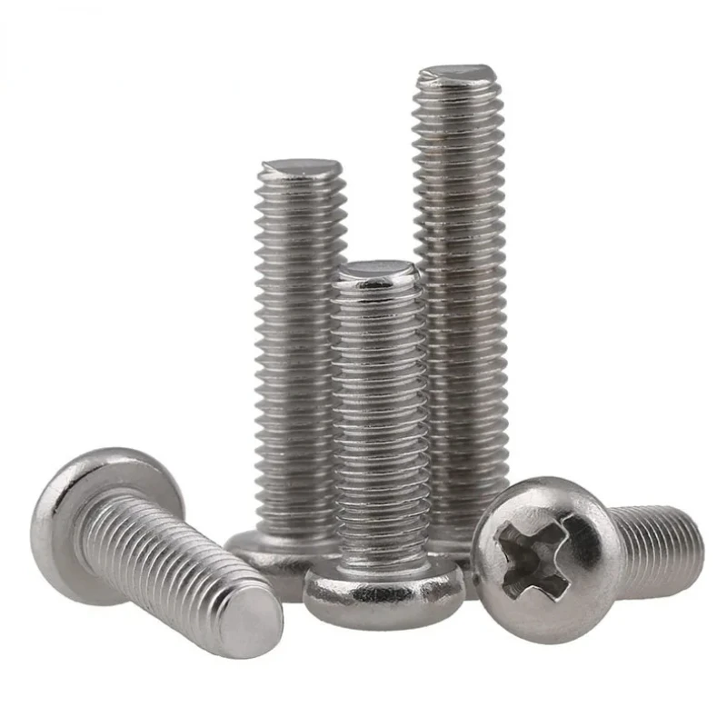 316 stainless steel round head screw gb818 half round head / pan head cross slot machine tooth screw M4 M5 M6 M8 10PCS