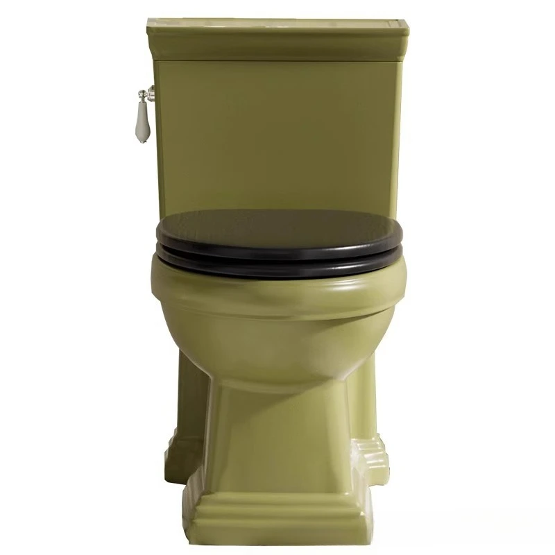 

French retro green toilet household personalized creative American classical color ordinary ceramic integrated toilet