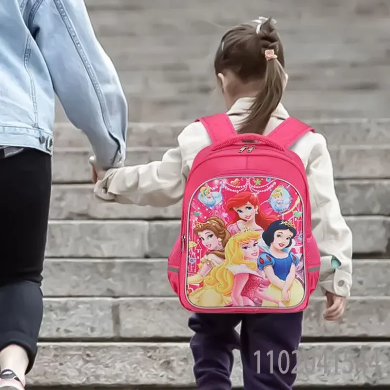 Disney Princess School Backpack for Girls Kindergarten Primary School Student Waterproof Cute Large Capacity Multi-function