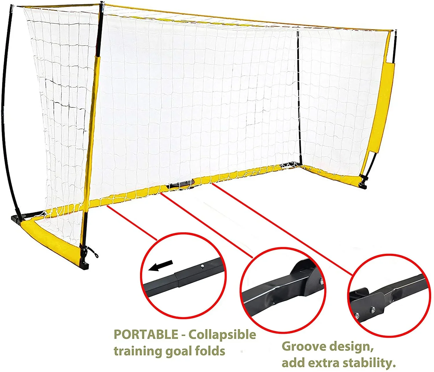 Adjustable large size football training equipment Fiberglass children's football goal