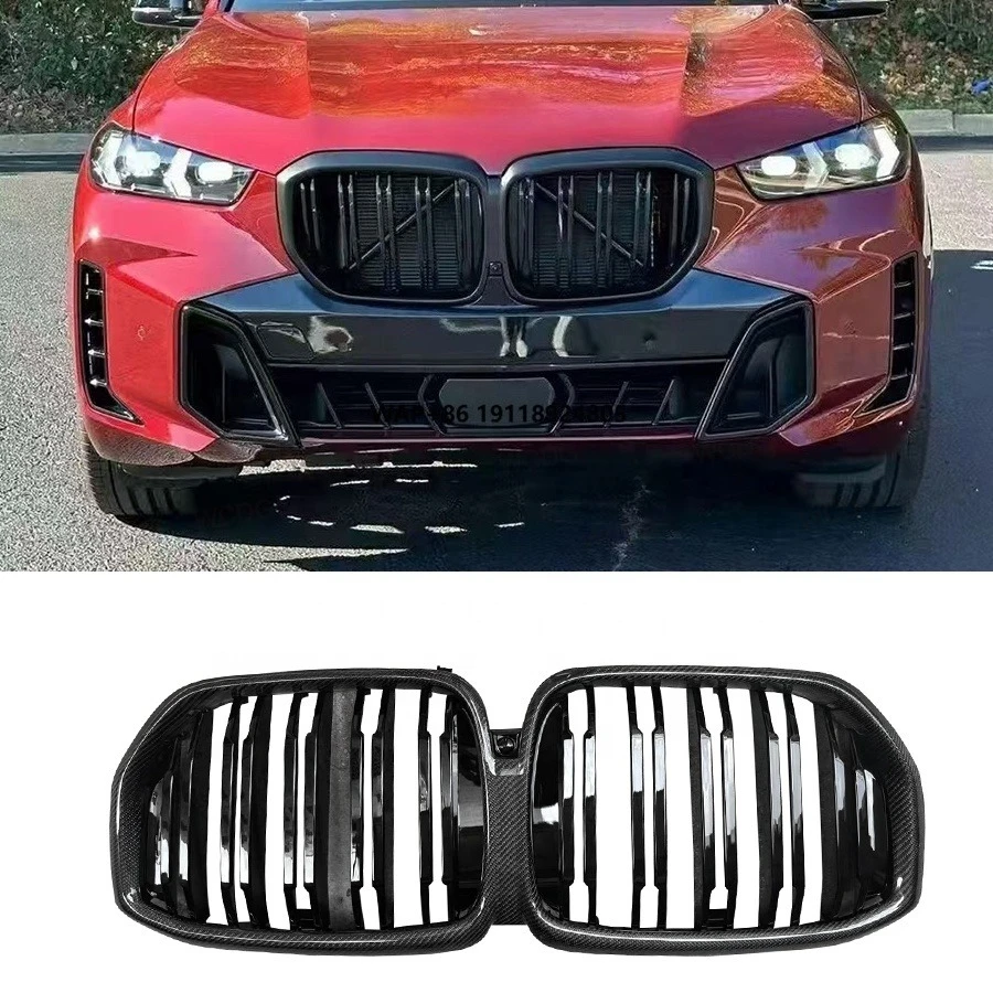 

2019-2021 for F95 X5M Bodykit Carbon Fiber Front Bumper Kidney Mesh Grille Frame Cover New Condition