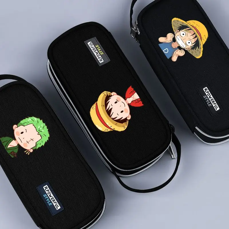 

One Piece Pencil Case Large Capacity Anime Stationery Bag for Boys High School Students