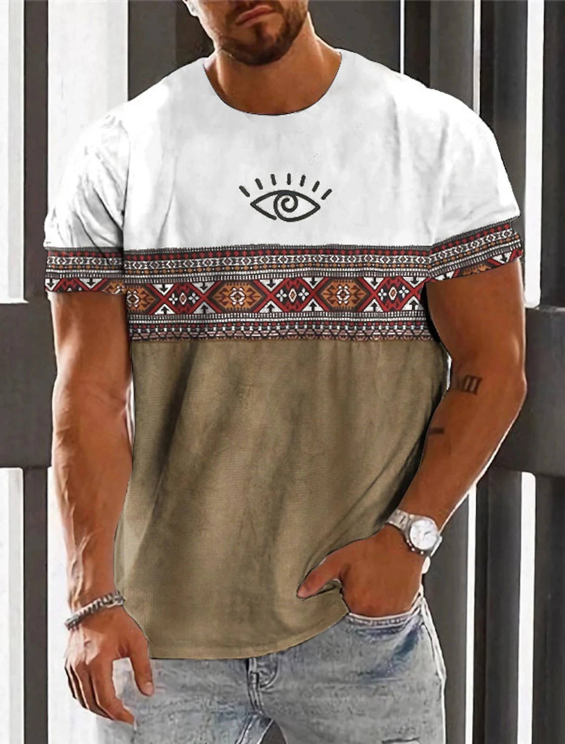 Ethnic Style 3D Print T Shirt Summer Retro Fashion Casual Mens T Shirt Neutral Hip Hop Harajuku Street Totem Clothing Tops