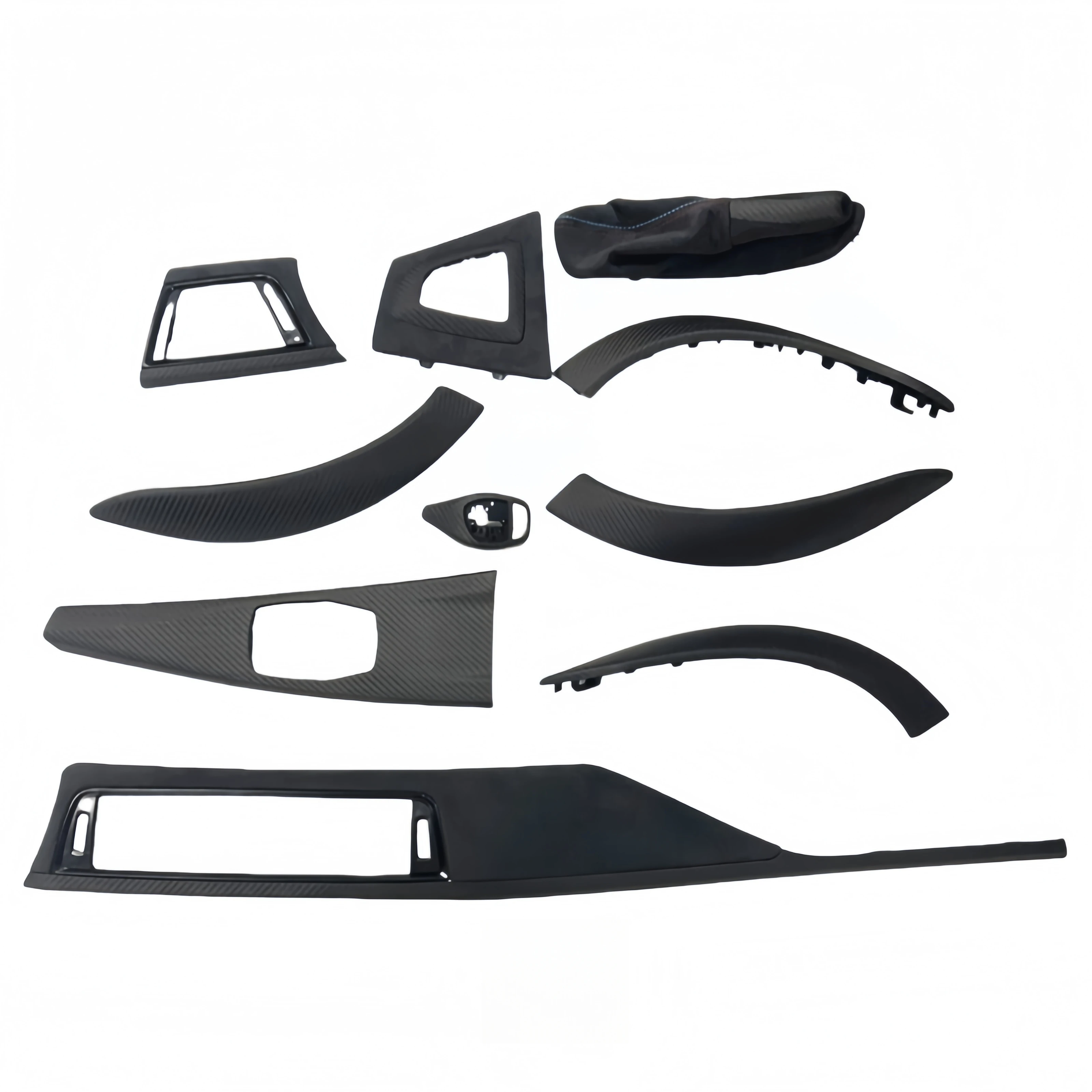 For-BMW M2 M3 M4 F80 F82 F83 F87 M Performance Matte Carbon Fiber Alcantara Interior Kit Dashboard Trim Set
