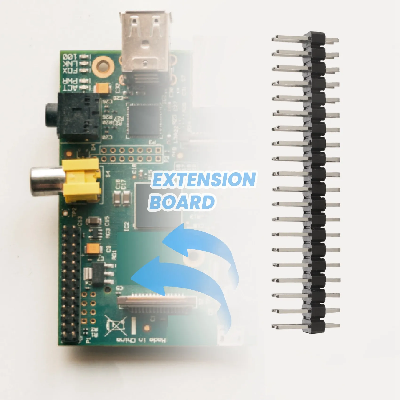 Kit intestazione GPIO da 12 pezzi 40 pin Presa intestazione GPIO ad angolo retto 20X2 pin per Zero/4B/3B+/3B/3A+