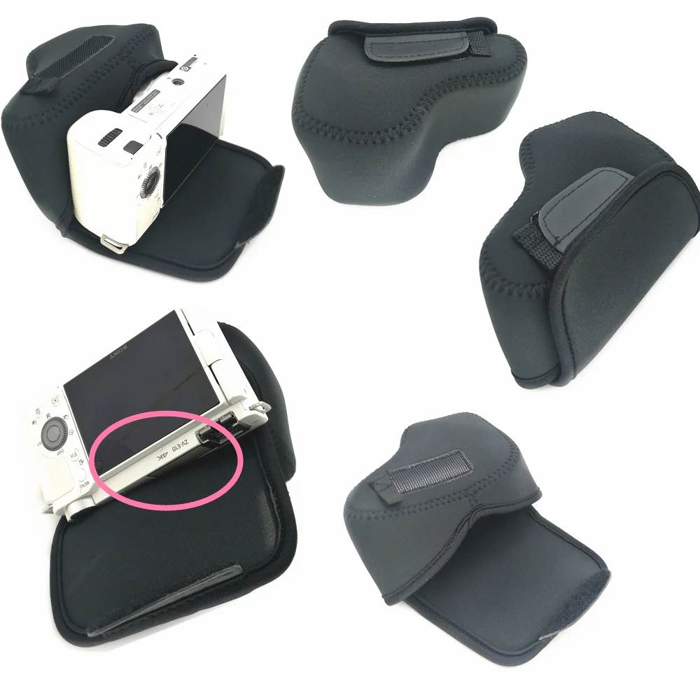 ZVE10 Neoprene Soft Camera bag Case Cover Pouch for Sony ZV-E10 with E PZ 16-50mm f/3.5-5.6 OSS Lens SELP1650
