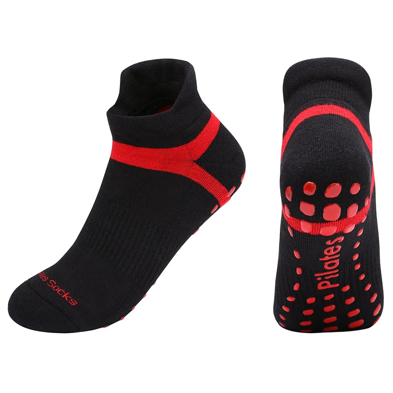 Calcetines deportivos de Yoga para mujer y hombre, medias de algodón Terry antideslizantes de compresión para Fitness, gimnasio, baile, patio de juegos, tobillo