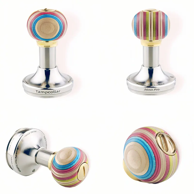 Hot selling stainless steel replaceable sustainable wood coffee tamper distributor