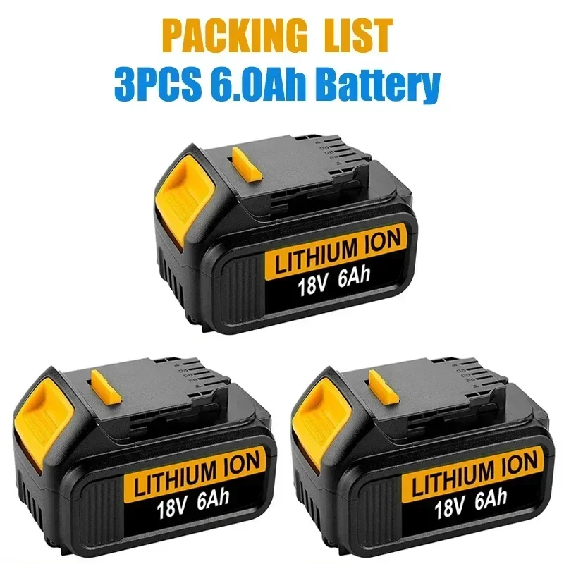 

2024 Upgrade 20V 6.0Ah DCB200 Replacement Li-ion Battery for DeWalt MAX DCB205 DCB201 DCB203 power tool Batteries