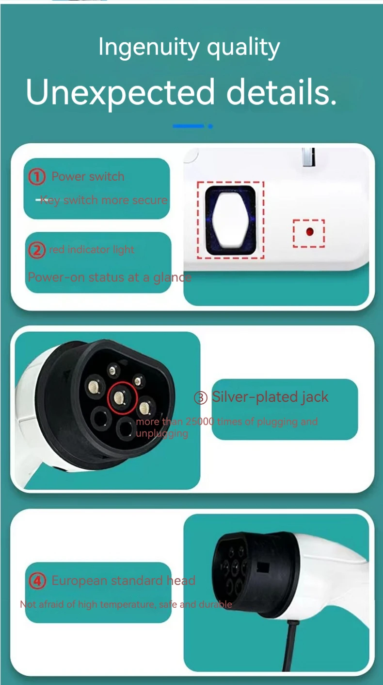 European standard new energy vehicle 16A discharging cable