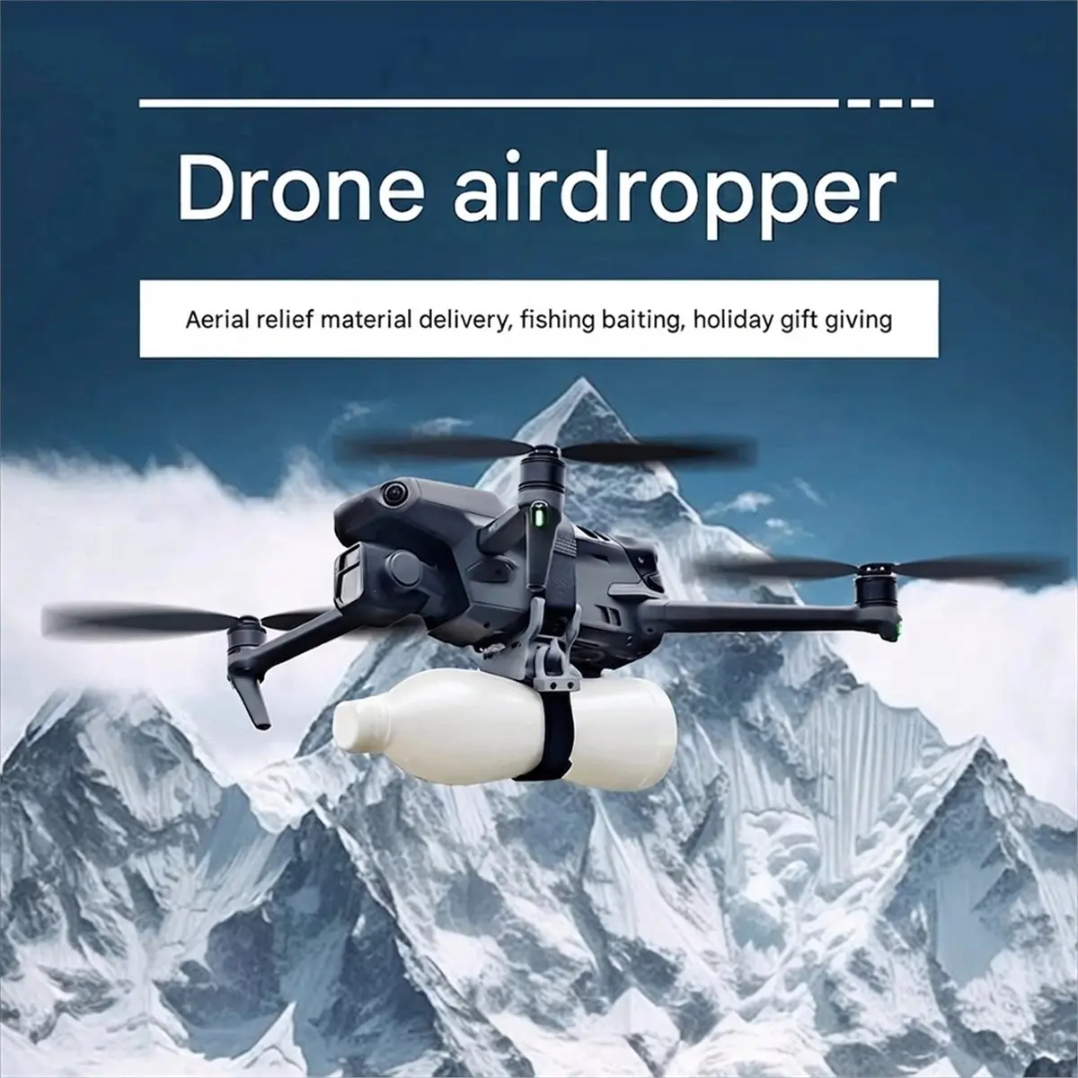 AU47-Drone Releaser Thrower with Remote for Mini 4 Pro/Mavic 2/Mavic 3 Pro/Air 3/Mavic 4 Pro for Rescue Material Delivery