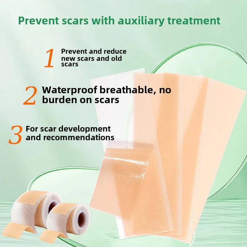 Ready to Ship Medical Grade Silicone Scar Tape Sheets Invisible for Body Acne Scars & Keloid Treatment 5g Weight