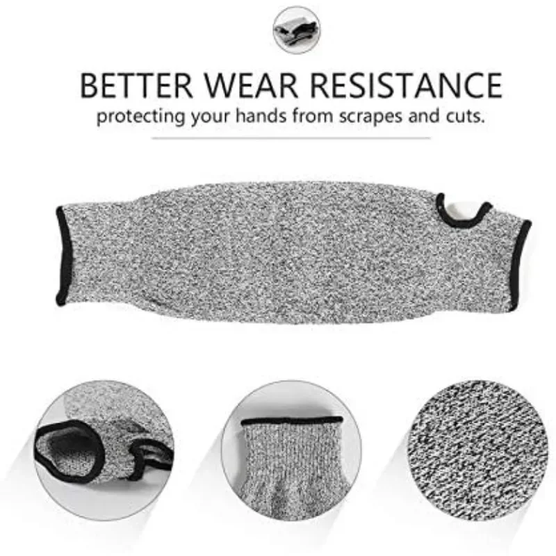 通気性のあるカットレベル5アームスリーブ、HPPE繊維製耐パンクブレーサー、耐熱性、建設用保護具セット