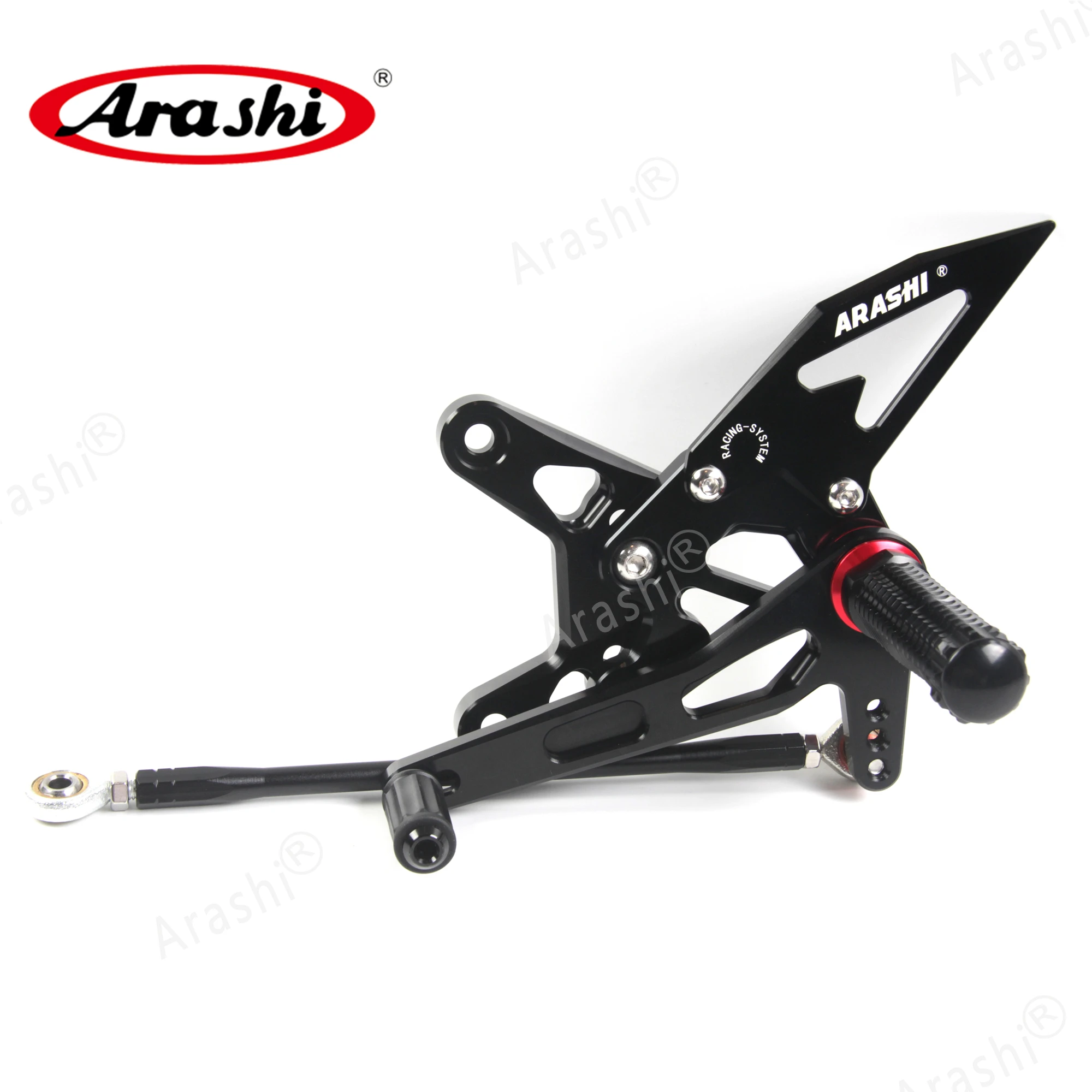 Racing Rearset Fit For Kawasaki Ninja ZX6R 2007 2008 Arashi CNC Adjustable Rider Footrest For Ninja ZX6R 2008 2007 ZX636 FootPeg view 4