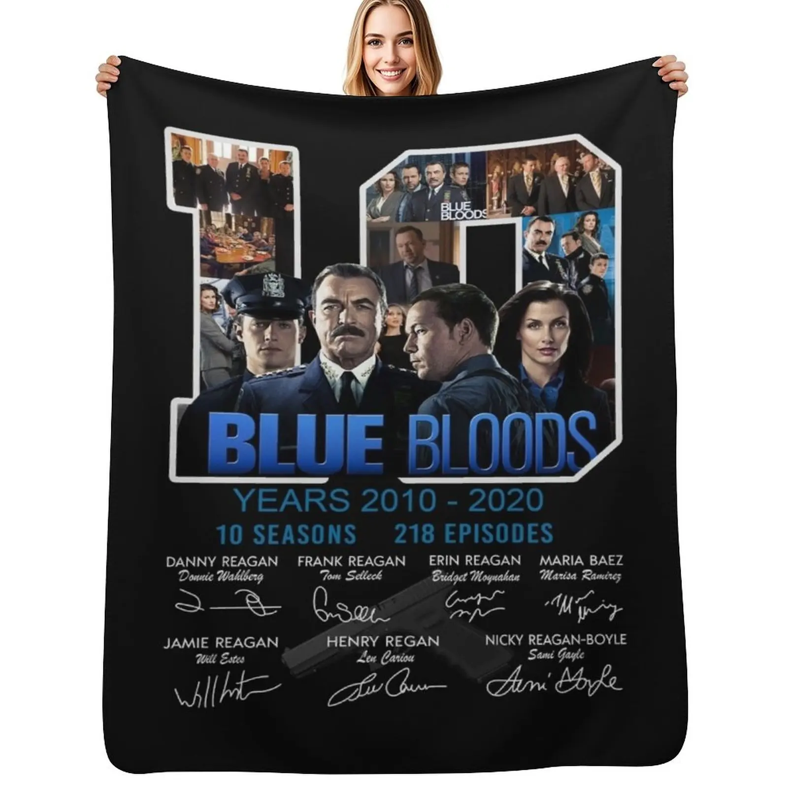 الدم الزرقاء سنة 2010 أ؟؟ 2020 10 مواسم 218 حلقات توقيعات قميص رمي بطانية الفانيلا بطانيات الشتاء الدافئة