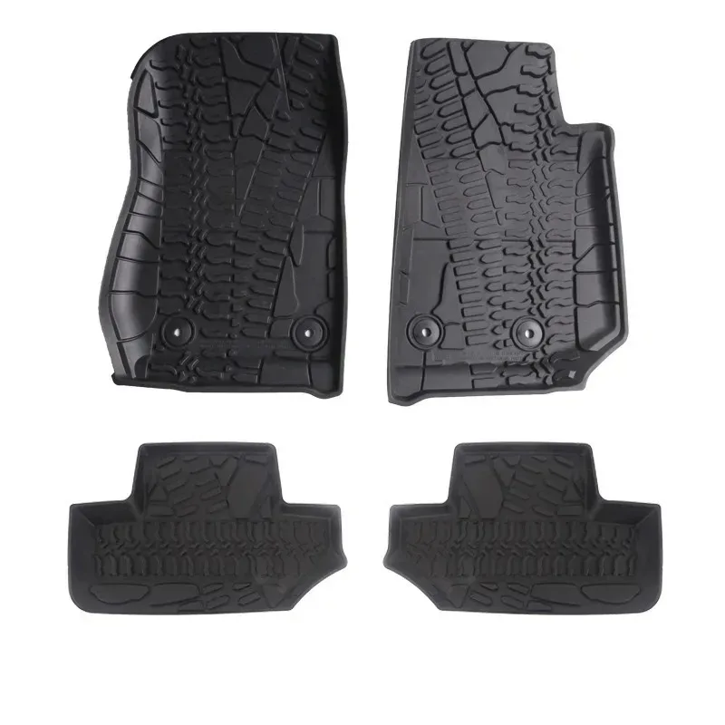 Voor Jeep Wrangler Jk 2007-2017 2 Deuren 4 Deuren Zwart Waterdicht Rubber Auto Vloermat Antislip Tapijt Interieuraccessoires