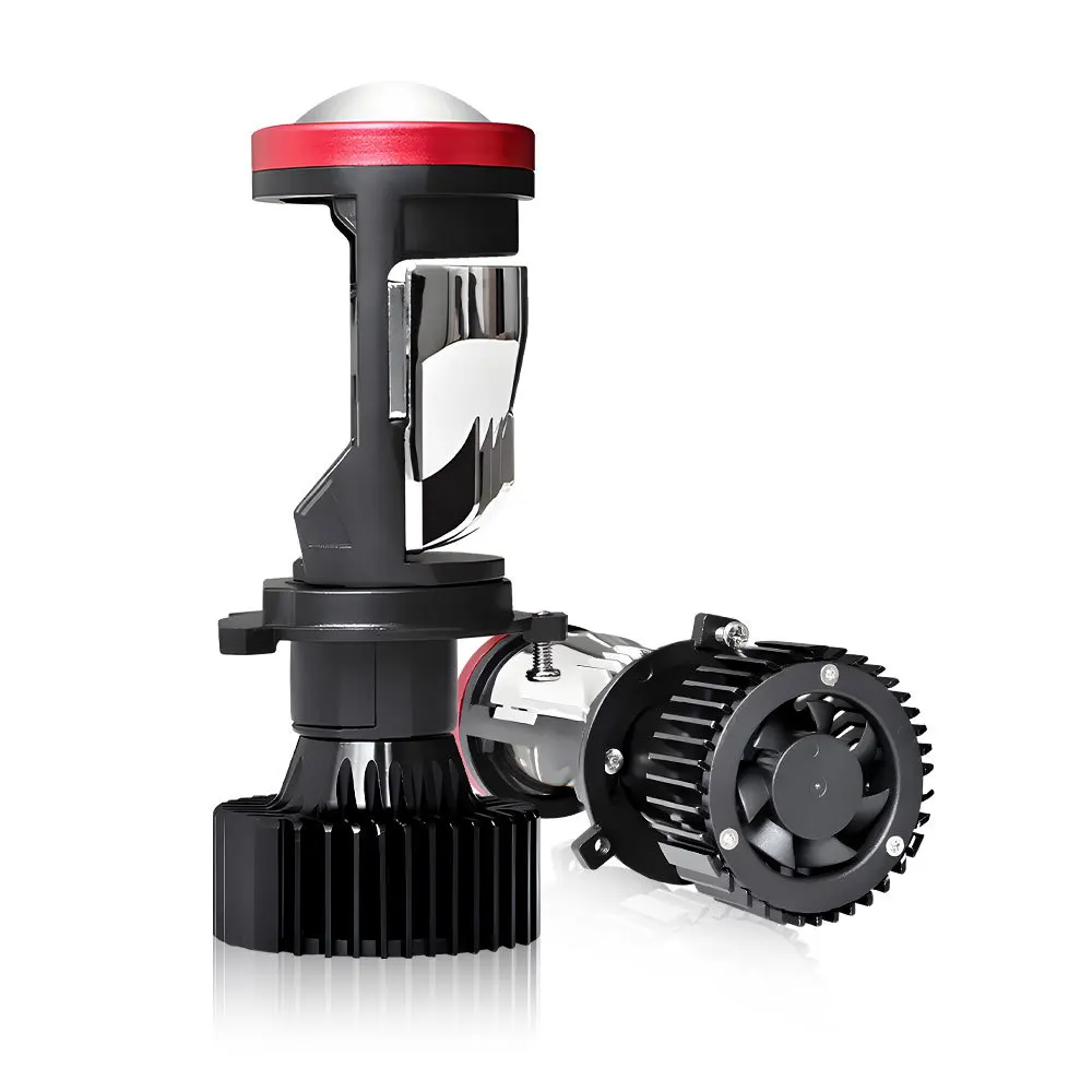 

Y7D H4 LED Headlight Bulb Bi-Beam Projector Fisheye Lens Super Bright Hi/Lo Beam with Cooling Fan Car Accessories