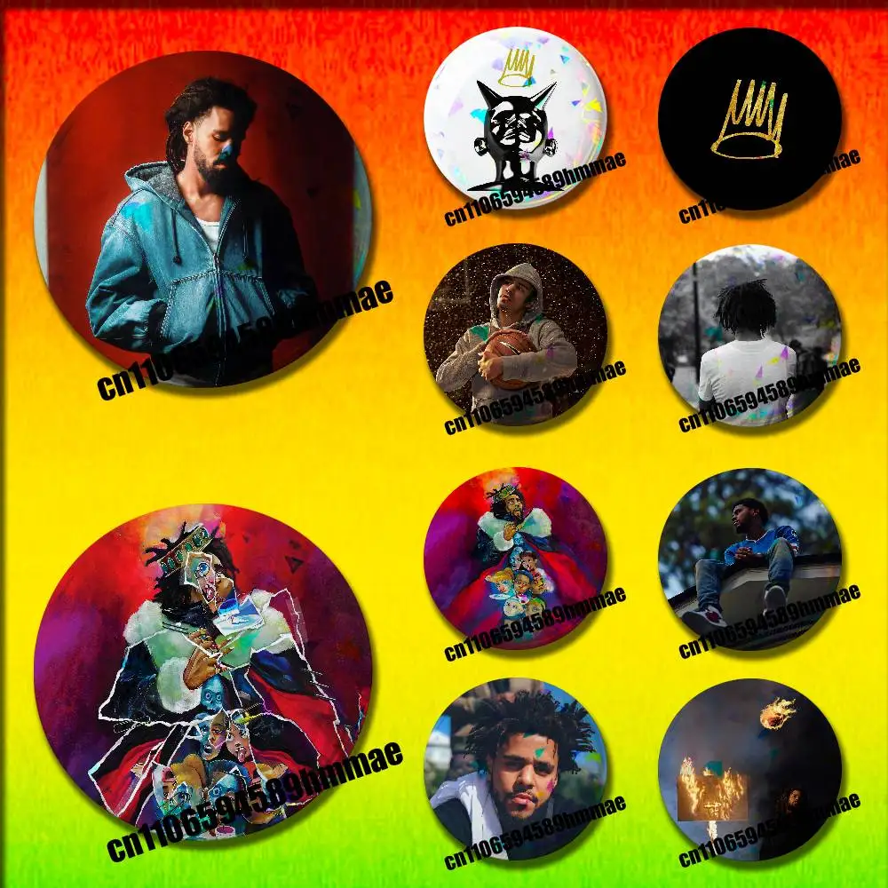 For J-J Cole The Fall Off Pins Insignia Badge Case Emblem Round Clothes Hats 32mm Ornament Brooch Button