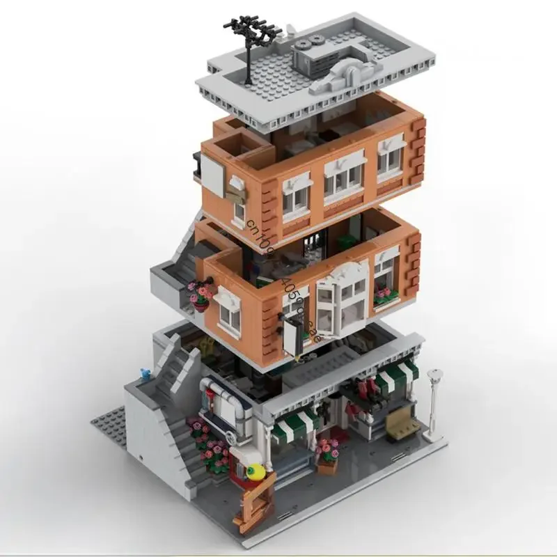 Nouveau 3152 pièces ville vente chaude Street View Moc matériel modulaire magasin modèle personnalisé Puzzle bricolage idées créatives KidToy cadeau d'anniversaire