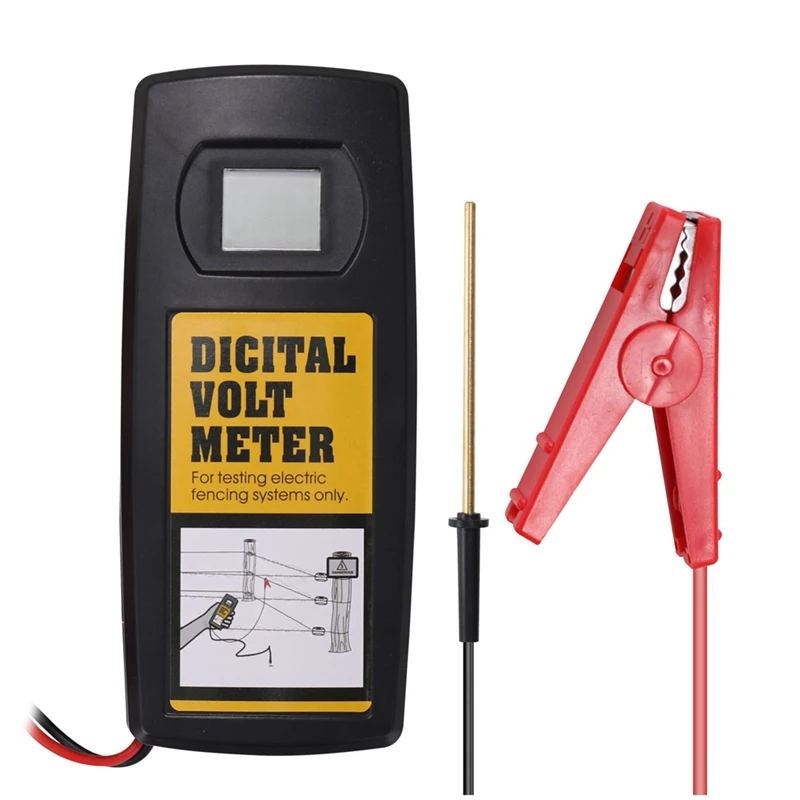 9.9KV Digital Fence Tester Home Garden Horse Livestock Electric Fence Voltmeter LCD Display With Backlight