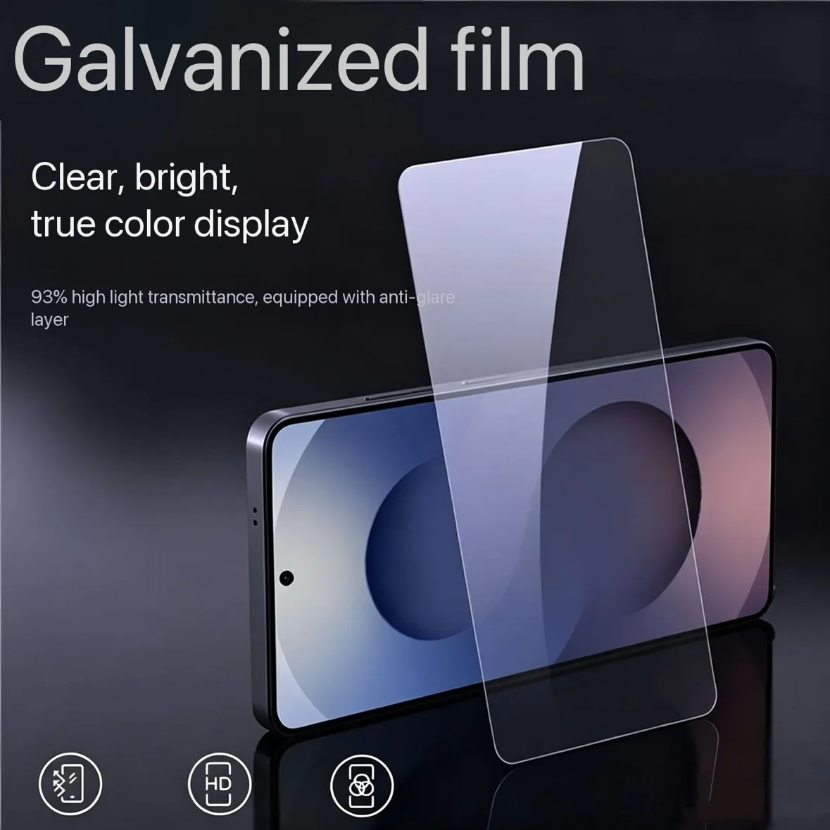 

5 Pcs Tempered Glass For Samsung S26 S25 S24 Ultra S23 S22+ A57 A56 A37 A36 A17 A26 NO Black Border Full Cover Screen Protector