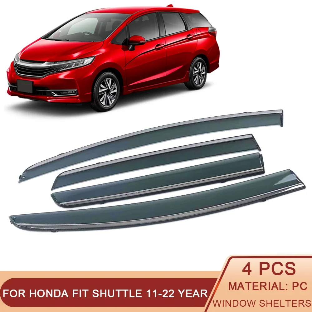 

For Honda Fit Shuttle 2011-2022 Year Car Window Sun Rain Shade Visors Shield Shelter Protector Cover Trim Sticker Accessories