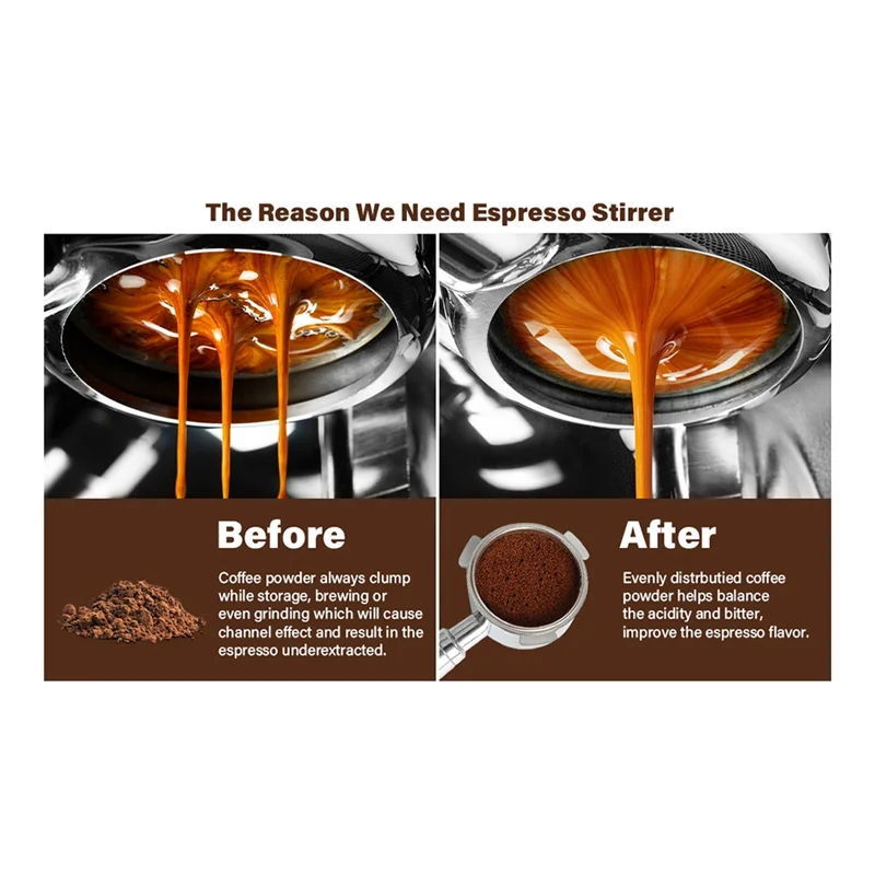A33Z-Espresso Distribution Tool Stainless Steel Espresso Needles For Espresso Stirrer Espresso Accessories