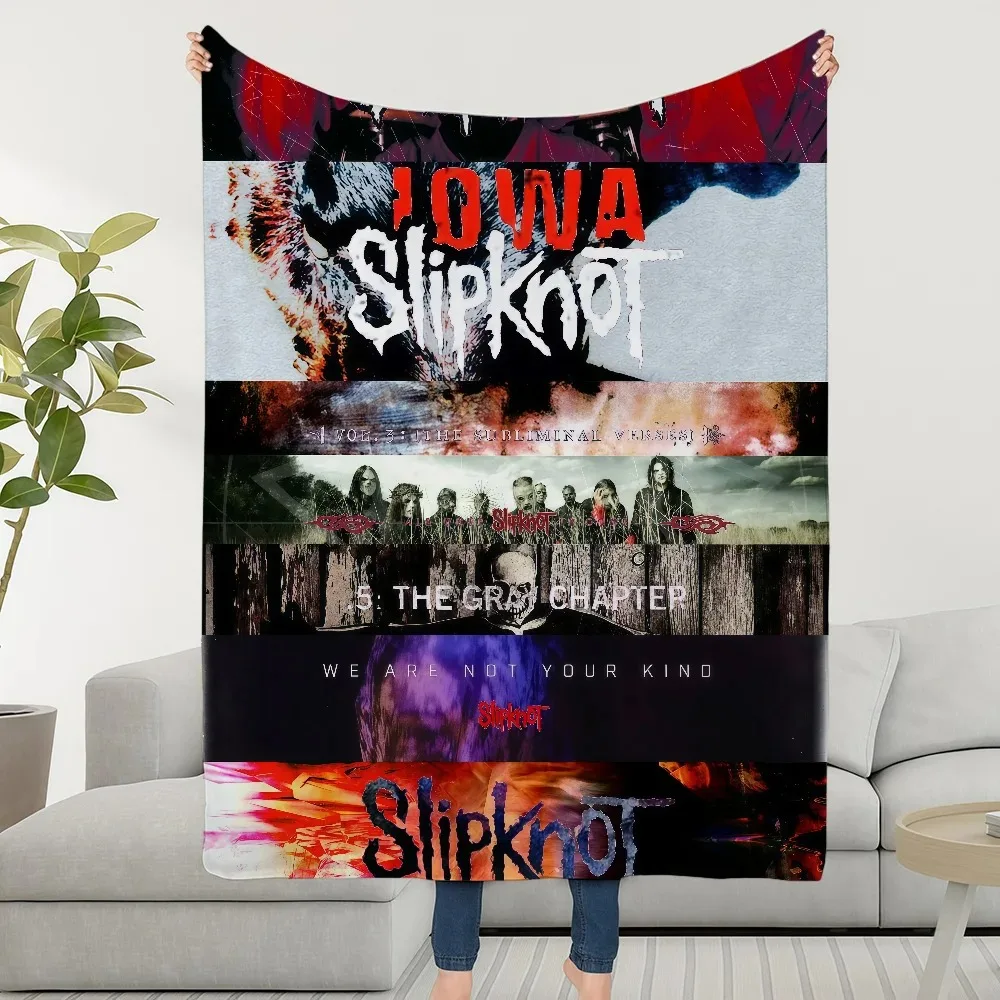 Band S-SlipknotS-ES Album Blanket Throw Super Cosy Plush Living Room Sofa Couch Childish Birthday Gifts