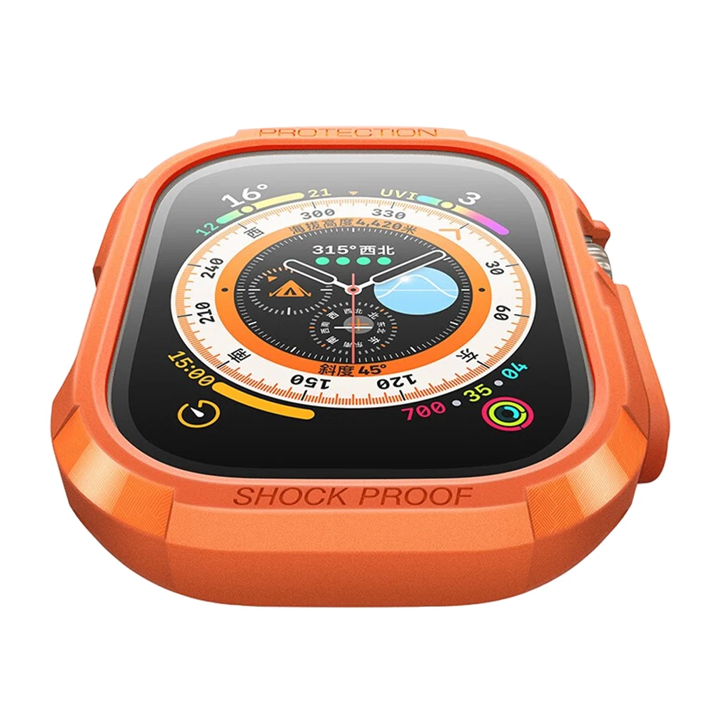 กันกระแทกป้องกันสำหรับ Apple Watch Case 8 7 6 5 4 3เกราะทนทาน Tpu Protector Shell Iwatch 49 45 41 44 40มม.