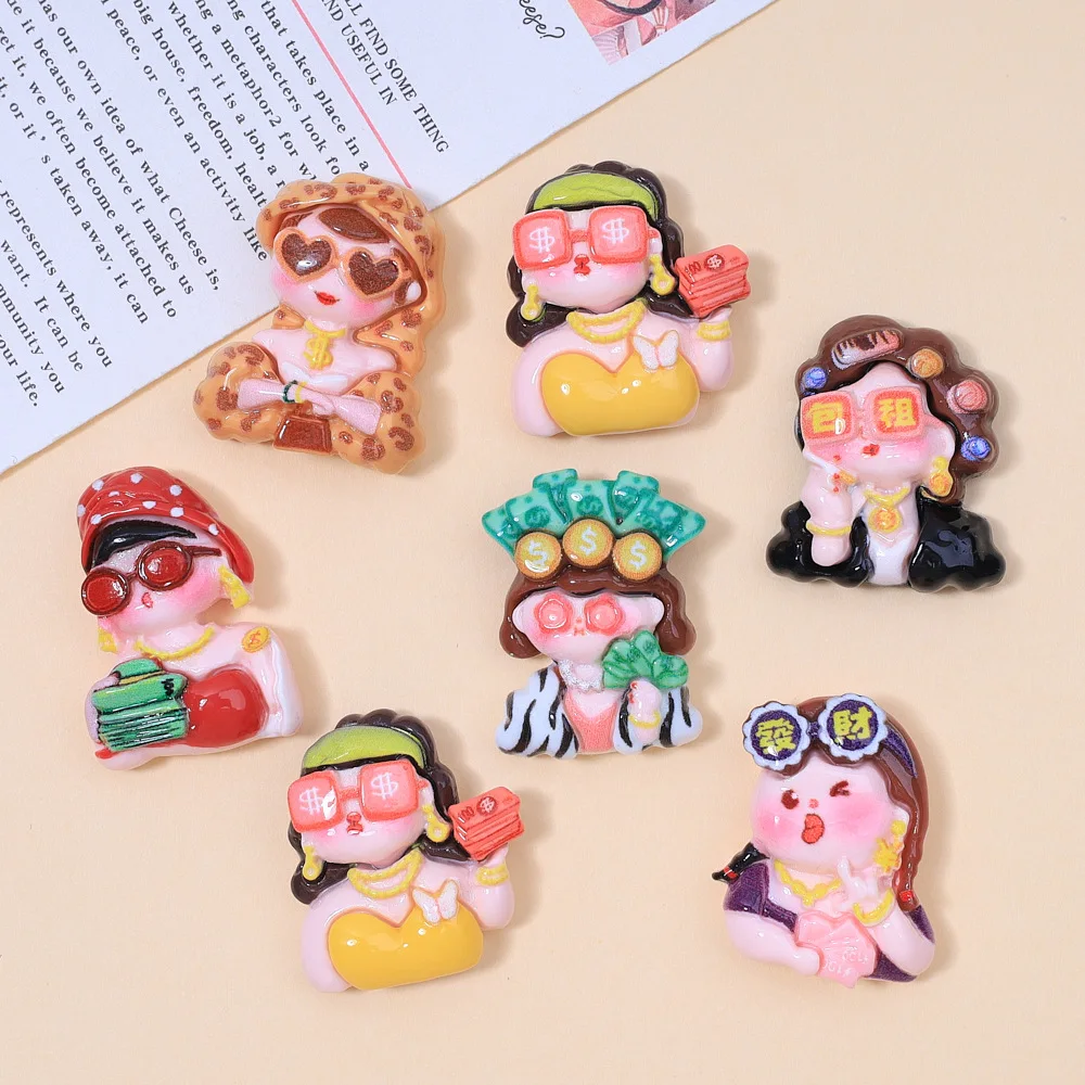 3 قطعة/الوحدة جديد الأميرة الأمير اكسسوارات الراتنج كبوشن مسطح لتقوم بها بنفسك مواد الحرف صنع المجوهرات السحر #2